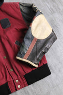 black × red stadium jacket