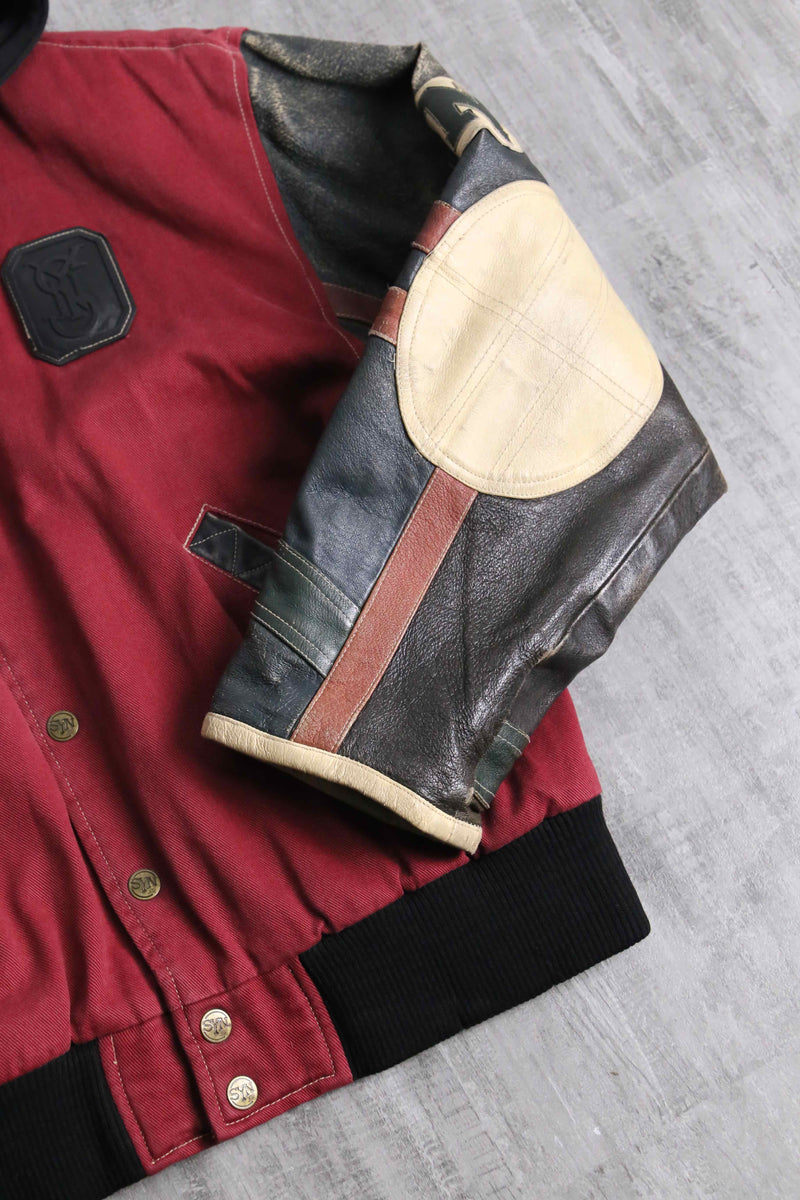 black × red stadium jacket