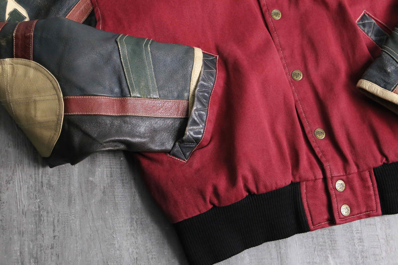 black × red stadium jacket