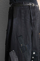 Re:make patchwork design buggy denim pants
