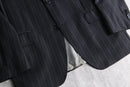 “Ermenegild Zegna” gray stripe single tailored jacket