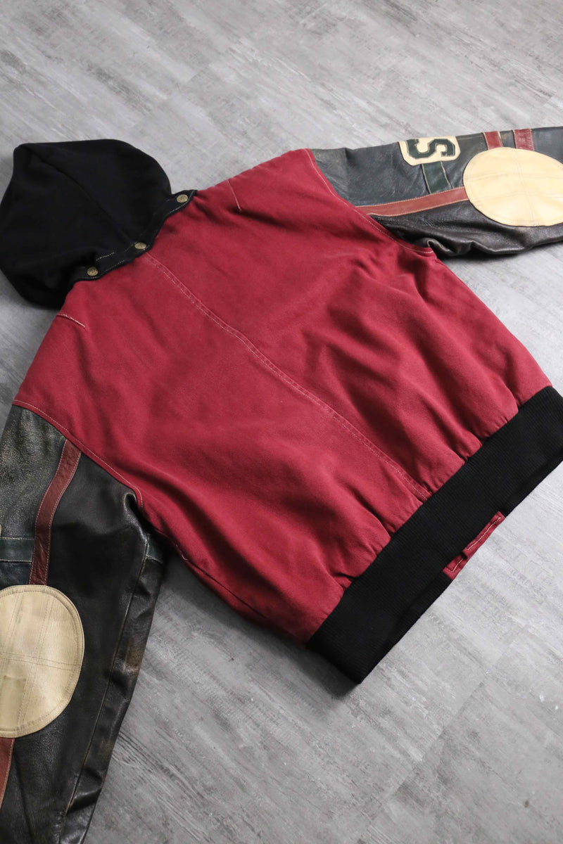 black × red stadium jacket