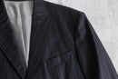 “Ermenegild Zegna” gray stripe single tailored jacket