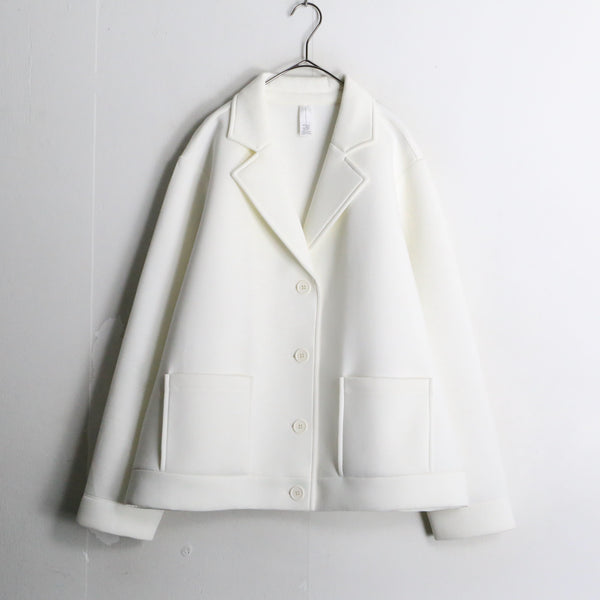 pure white short single jacket