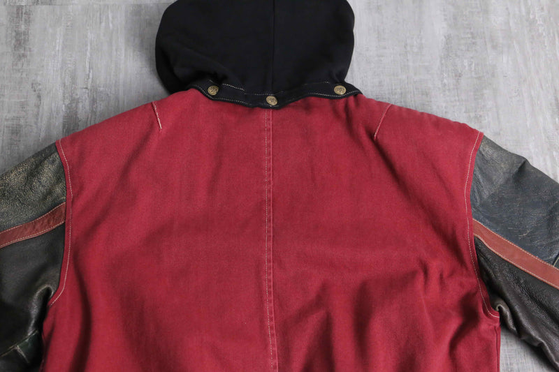 black × red stadium jacket