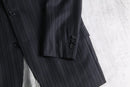 “Ermenegild Zegna” gray stripe single tailored jacket
