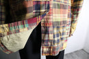 "J.CREW"oversized patchwork check jacket