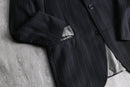 “Ermenegild Zegna” gray stripe single tailored jacket