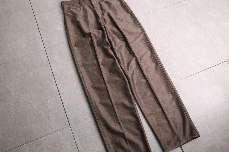 brown stitch design western pants