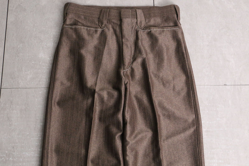 brown stitch design western pants