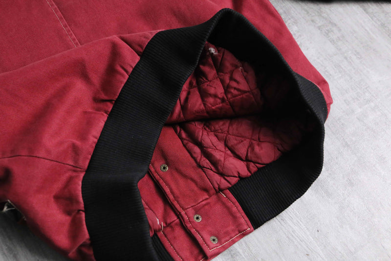 black × red stadium jacket