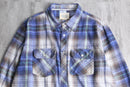"RUSTIC BLUE" plaid flannel shirt