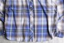 "RUSTIC BLUE" plaid flannel shirt