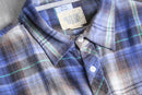 "RUSTIC BLUE" plaid flannel shirt