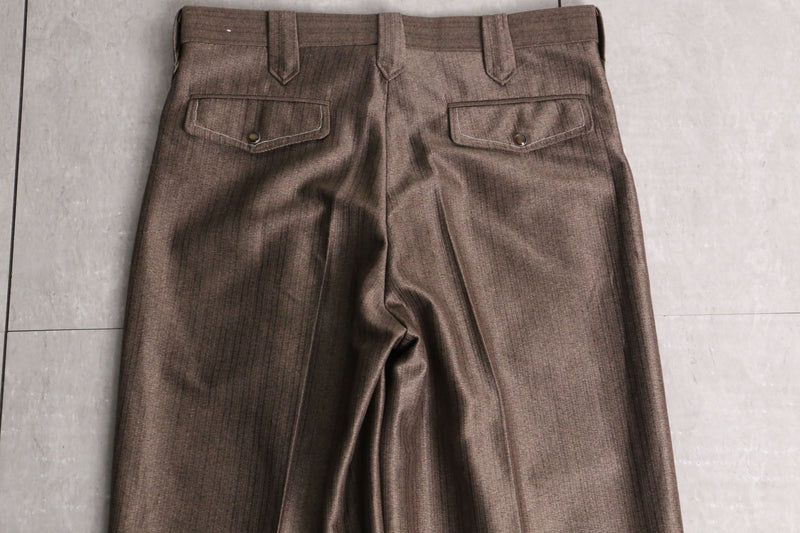 brown stitch design western pants