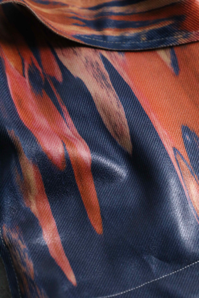 2000s abstract pattern double riders jacket