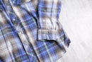 "RUSTIC BLUE" plaid flannel shirt