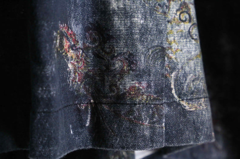 "CHICO'S" abstract botanical pattern easy tailored jacket