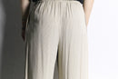 striped easy wide pants