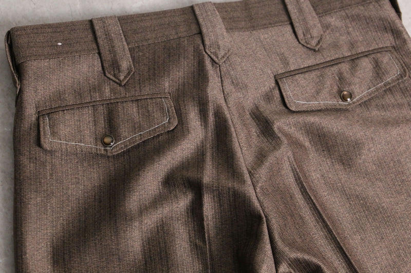 brown stitch design western pants