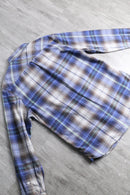 "RUSTIC BLUE" plaid flannel shirt