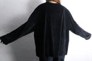 black velour oversized pocket long sleeve top