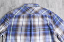"RUSTIC BLUE" plaid flannel shirt