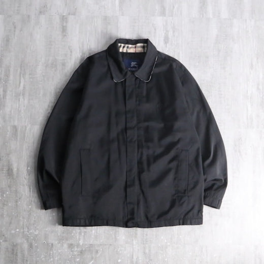 “BURBERRY” black cotton gabardine jacket