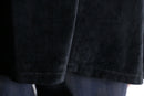 black velour oversized pocket long sleeve top