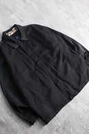 “BURBERRY” black cotton gabardine jacket