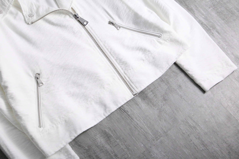 2000s DKNY poly double short riders jacket