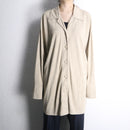 paisley pattern beige long shirt jacket