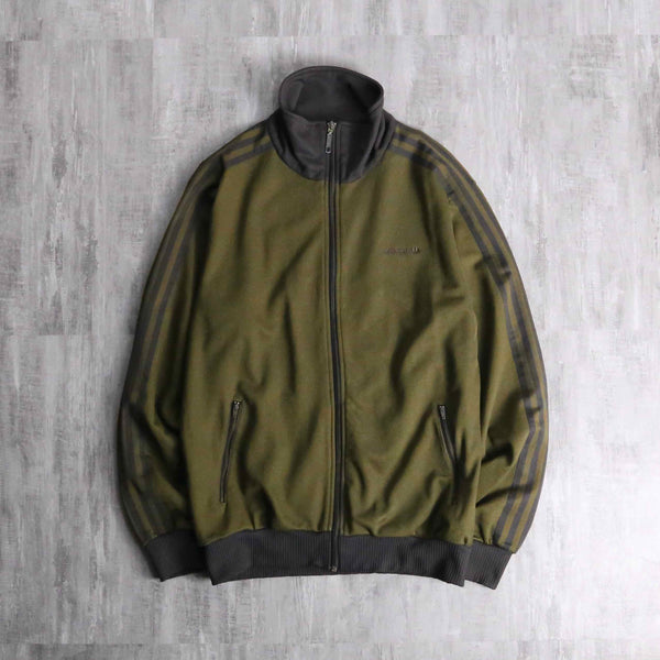 00's "adidas" moss green track jacket