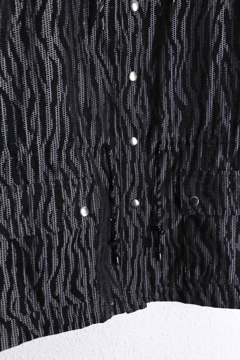 metallic gray zebra jacquard weave pattern middle jacket
