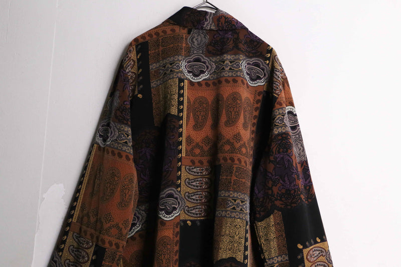 multi dark tone paisley pattern easy tailored jacket