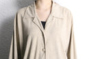 paisley pattern beige long shirt jacket