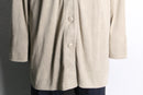 paisley pattern beige long shirt jacket
