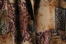 brown botanical pattern easy tailored jacket