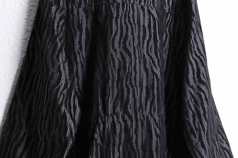 metallic gray zebra jacquard weave pattern middle jacket