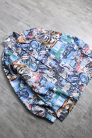 70’s total pattern poly dress shirt