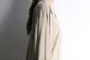 paisley pattern beige long shirt jacket