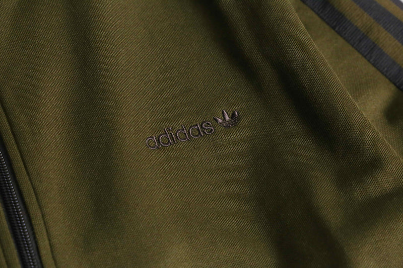 00's "adidas" moss green track jacket