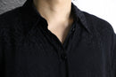 black poly jacquard S/S shirt