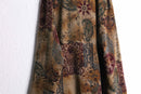 brown botanical pattern easy tailored jacket