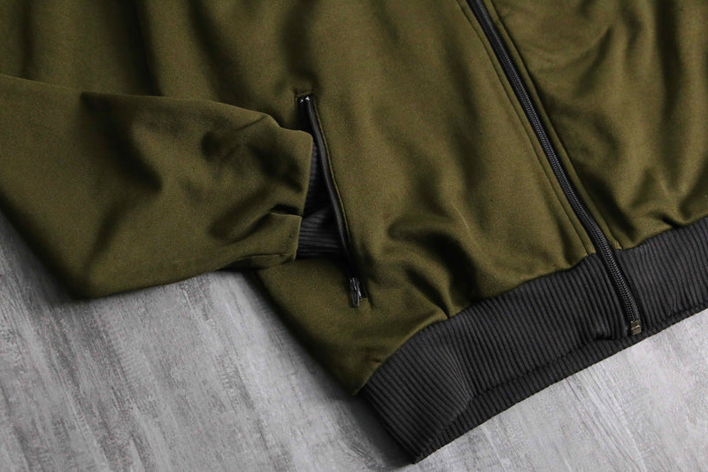 00's "adidas" moss green track jacket
