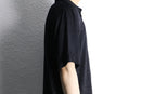 black poly jacquard S/S shirt