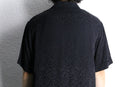 black poly jacquard S/S shirt