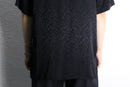 black poly jacquard S/S shirt