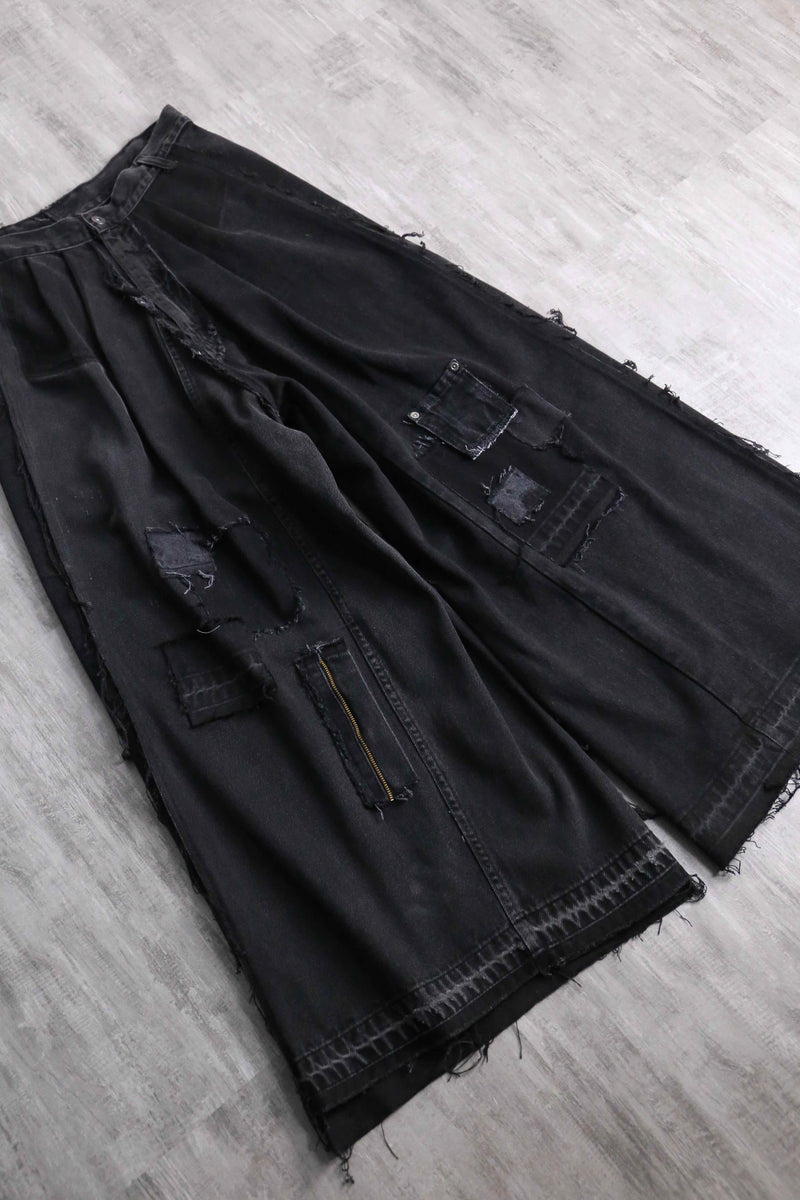 "Re:make" extra buggy denim pants