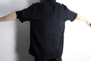 black poly jacquard S/S shirt